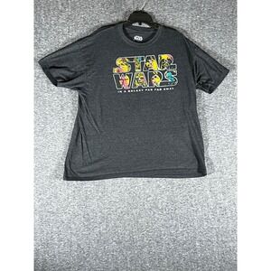 Star Wars Mad Engine Mens 2XL Charcoal Heather Graphic T-Shirt Character Logo